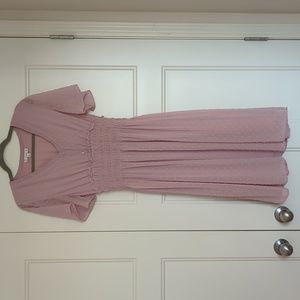 Size Small Pink Swiss Dot Midi Dress L Love